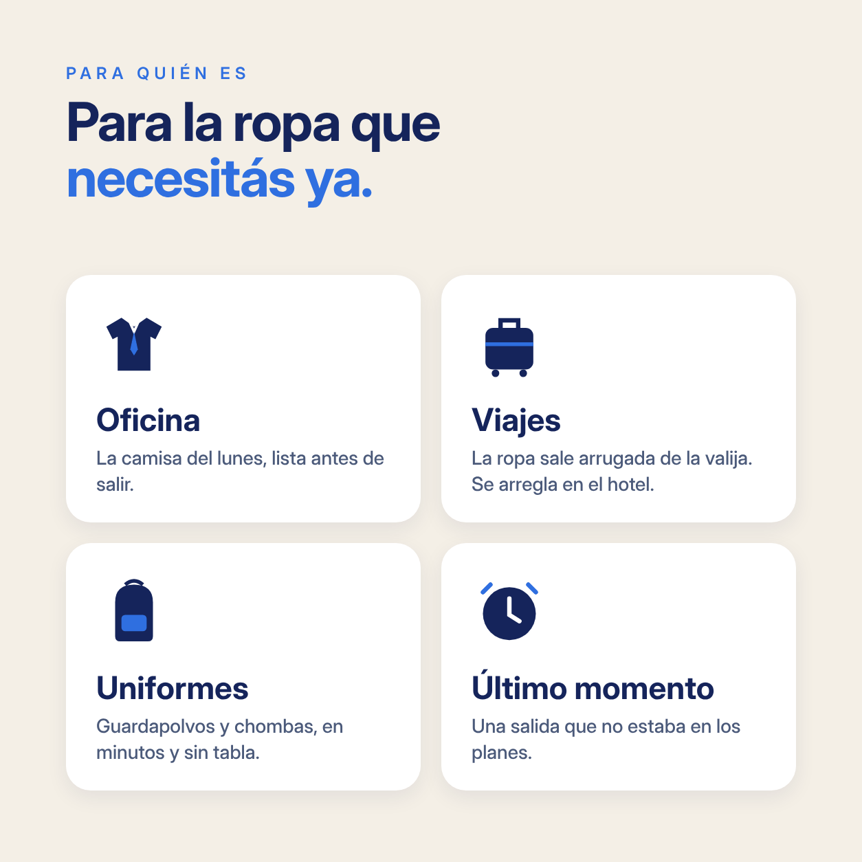 Oficina, viajes, uniformes y salidas de último momento